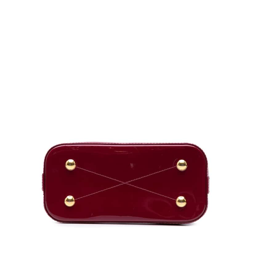 Louis Vuitton Vernis Miroir Alma BB Red Leather Good condition - Inside View