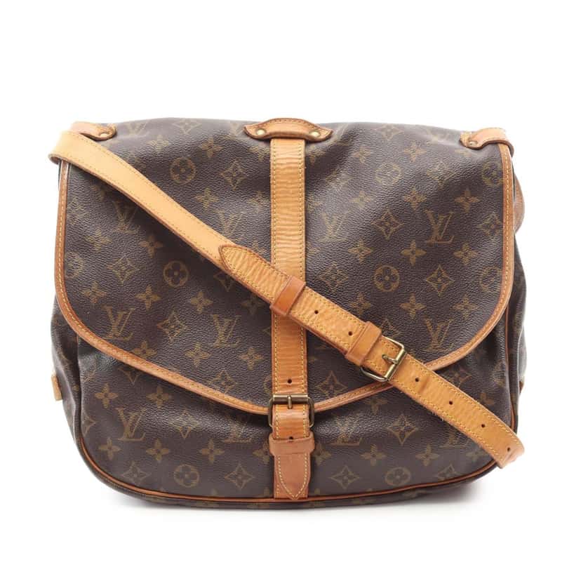 Louis Vuitton Monogram Saumur 35 Brown Canvas Good condition - Front View