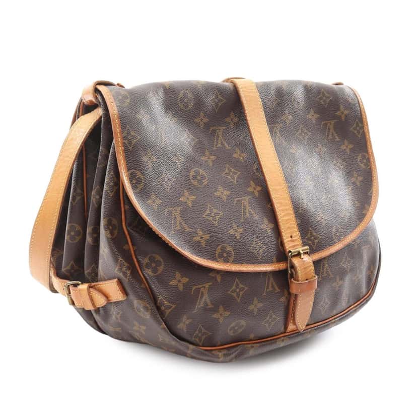 Louis Vuitton Monogram Saumur 35 Brown Canvas Good condition - Back View