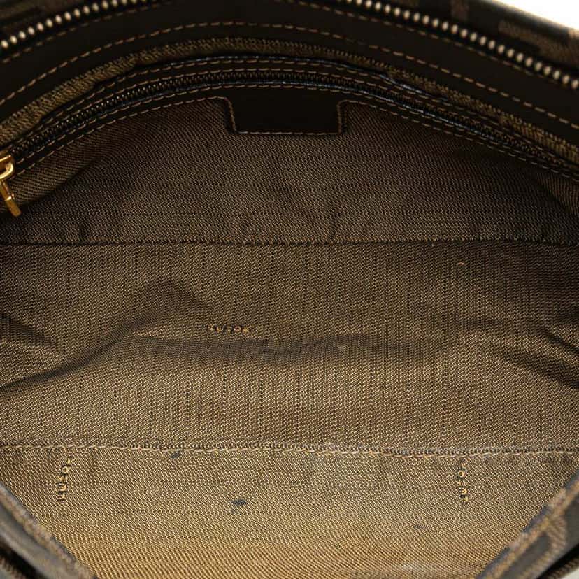 Fendi Zucca Canvas Shoulder Bag Brown Canvas Fair condition - Model View