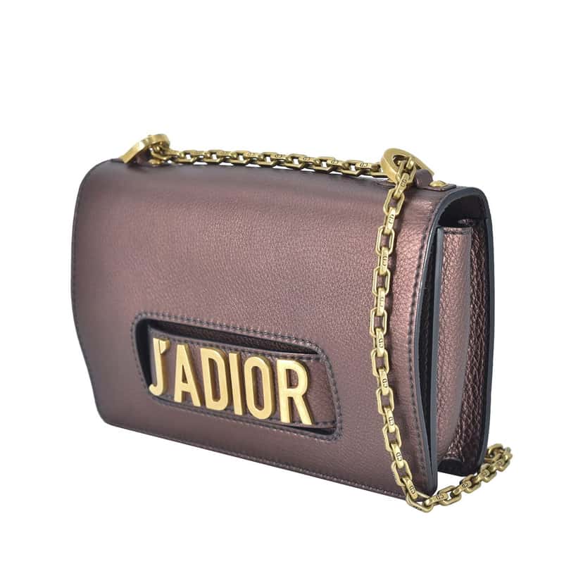 Dior Medium J'Adior Chain Flap Brown Leather Good condition - Back View
