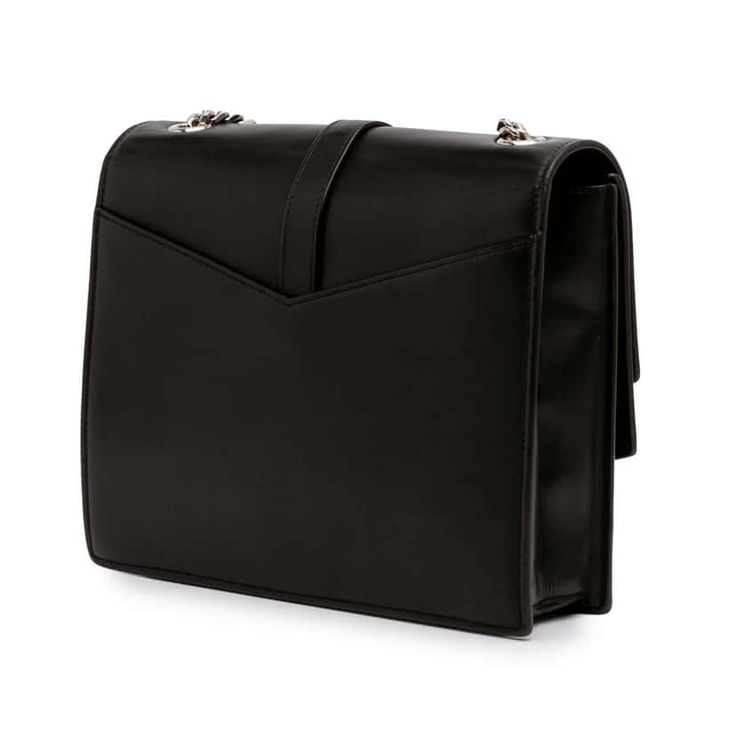 Saint Laurent Medium Studded Calfskin Monogram Sulpice Crossbody Black Leather Good condition - Back View