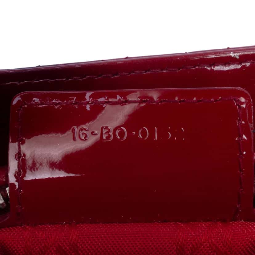 Dior Medium Patent Cannage Lady Dior Red Leather Good condition - Box View