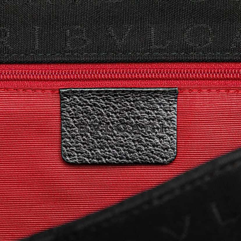 Bvlgari Logomania Canvas Ingrid Shoulder Bag Black Canvas Good condition - Box View