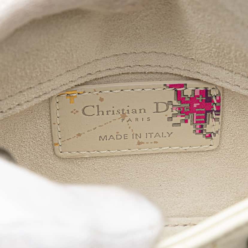 Dior Micro Calfskin Pixel Zodiac Lady Dior White Leather Good condition - Box View