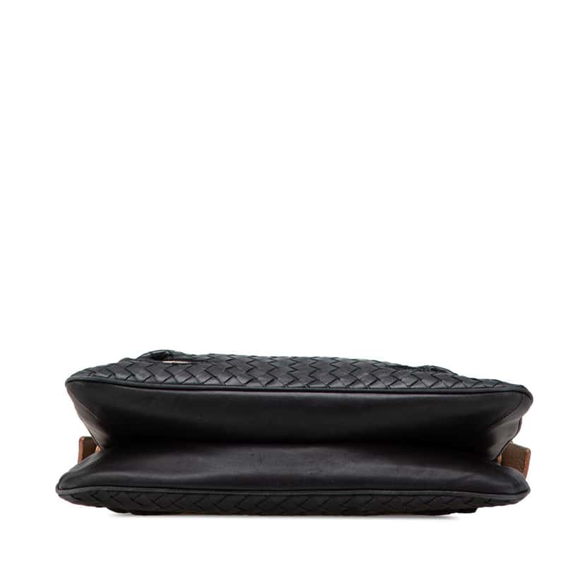 Bottega Veneta Nappa Intrecciato Marquise Flower Crossbody Black Leather Good condition - Inside View