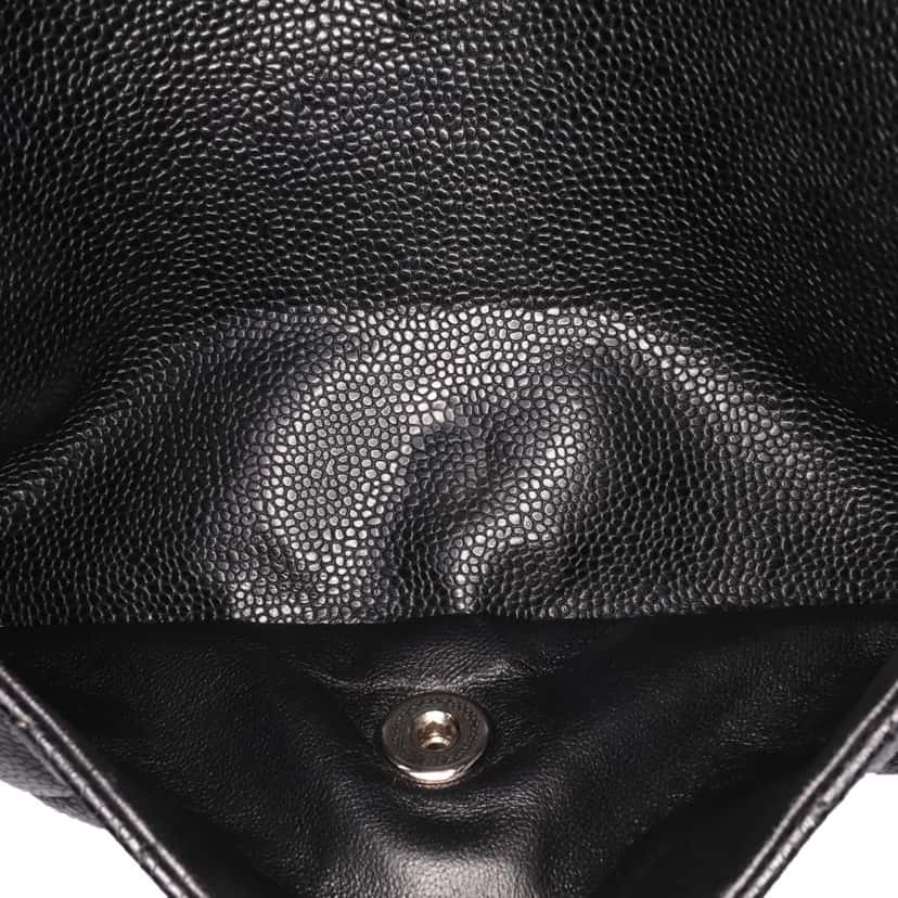 Chanel Medium Classic Caviar Double Flap Black Leather Good condition - Box View