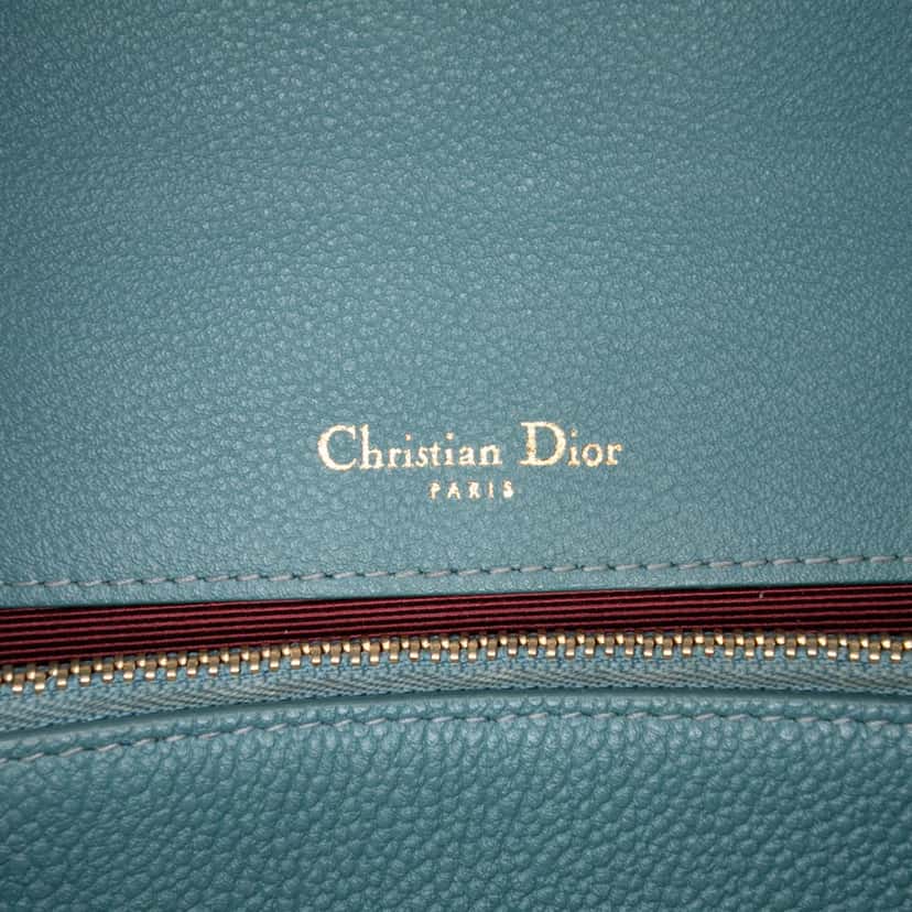 Dior Medium Grained Calfskin Diorama Satchel Blue Leather Good condition - Box View