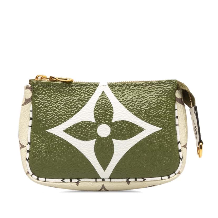 Louis Vuitton Monogram Giant Micro Pochette Accessoires Green Canvas Good condition - Front View