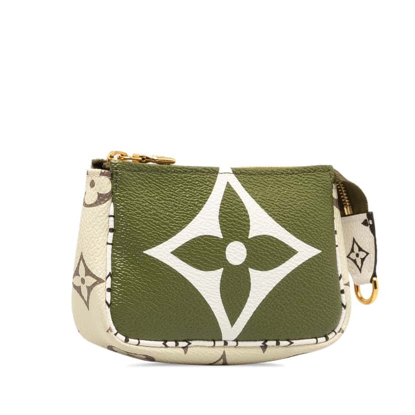 Louis Vuitton Monogram Giant Micro Pochette Accessoires Green Canvas Good condition - Back View