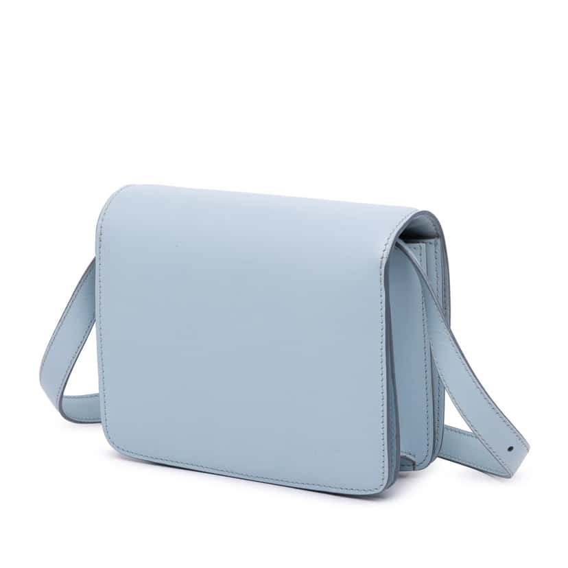 Celine Small Calfskin Classic Box Blue Leather Good condition - Back View