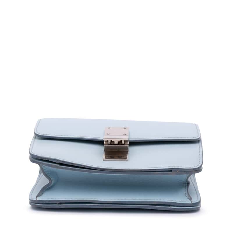 Celine Small Calfskin Classic Box Blue Leather Good condition - Inside View