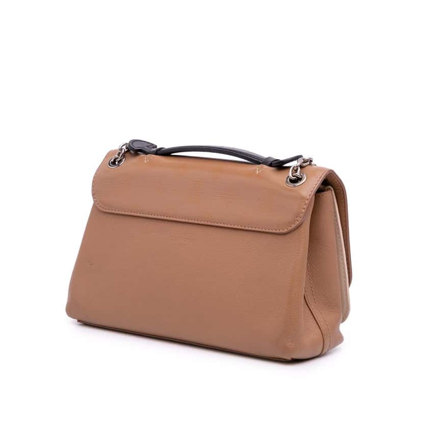 Louis Vuitton Monogram Cuir Plume Ecume Very Chain Satchel Brown Leather Very good condition - Back View
