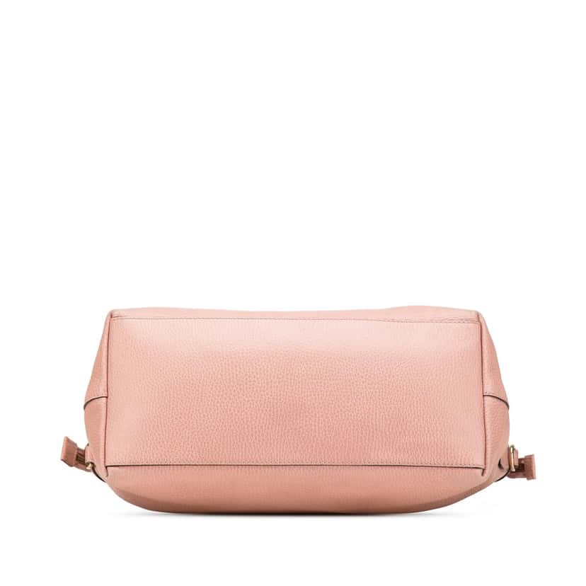 Gucci Medium Leather GG Charm Dome Satchel Pink Leather Very good condition - Inside View