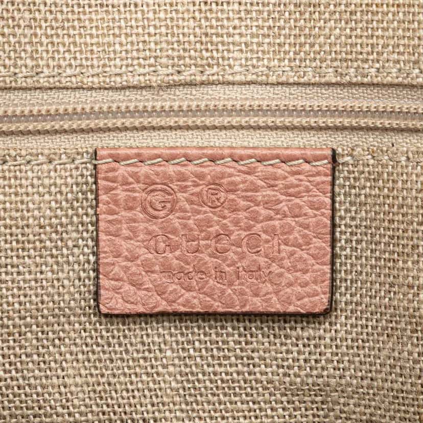 Gucci Medium Leather GG Charm Dome Satchel Pink Leather Very good condition - Box View