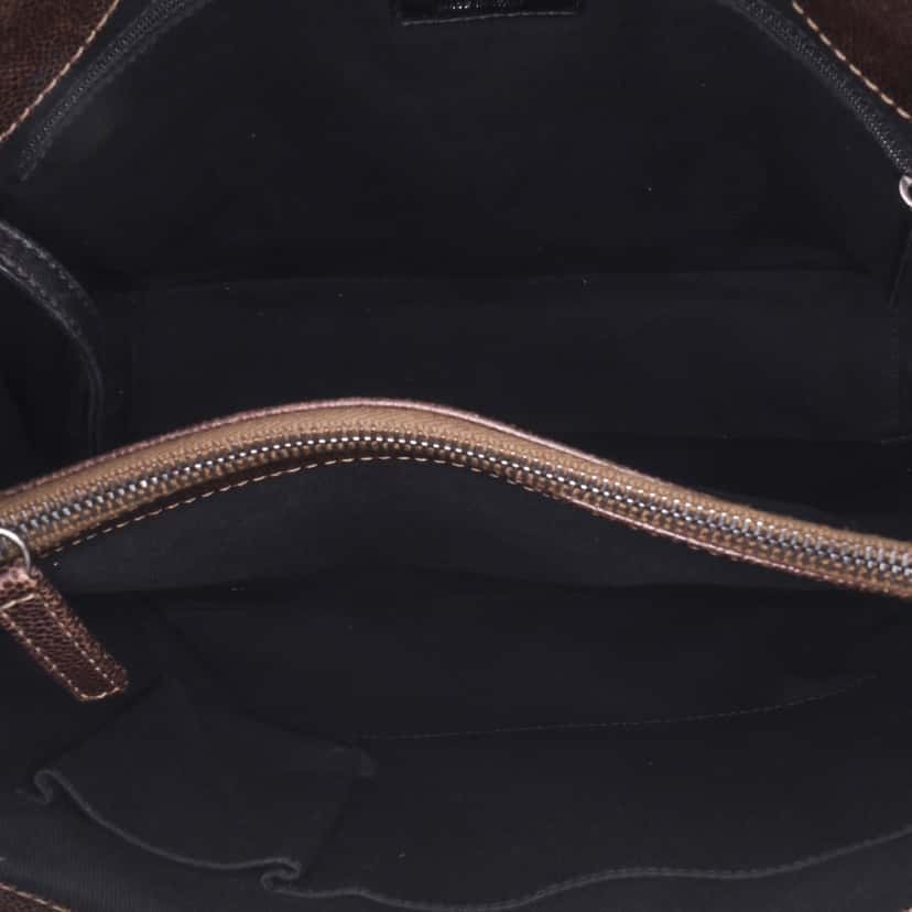 Chanel Large Quilted Iridescent Caviar Chic Tall Shopping Tote Brown Leather Good condition - Model View