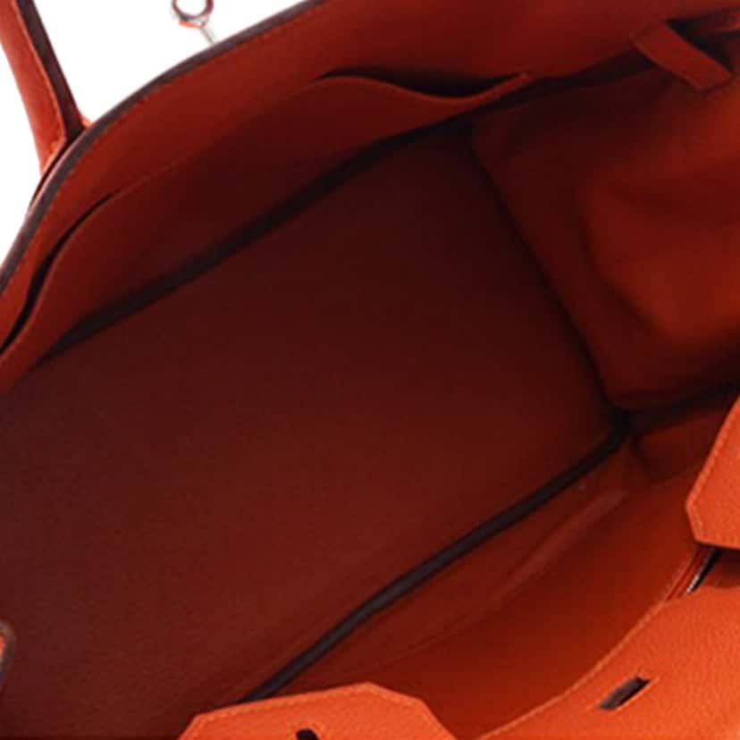 Hermès Clemence Birkin Retourne 30 Orange Leather Good condition - Model View