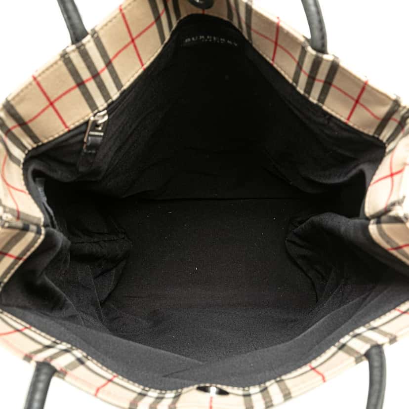 Burberry House Check Canvas Tote Brown Canvas Good condition - Model View