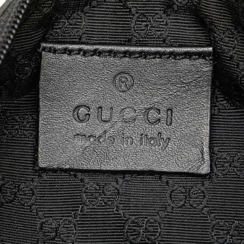 Gucci Denim Web Shoulder Bag Black Denim Good condition - Box View