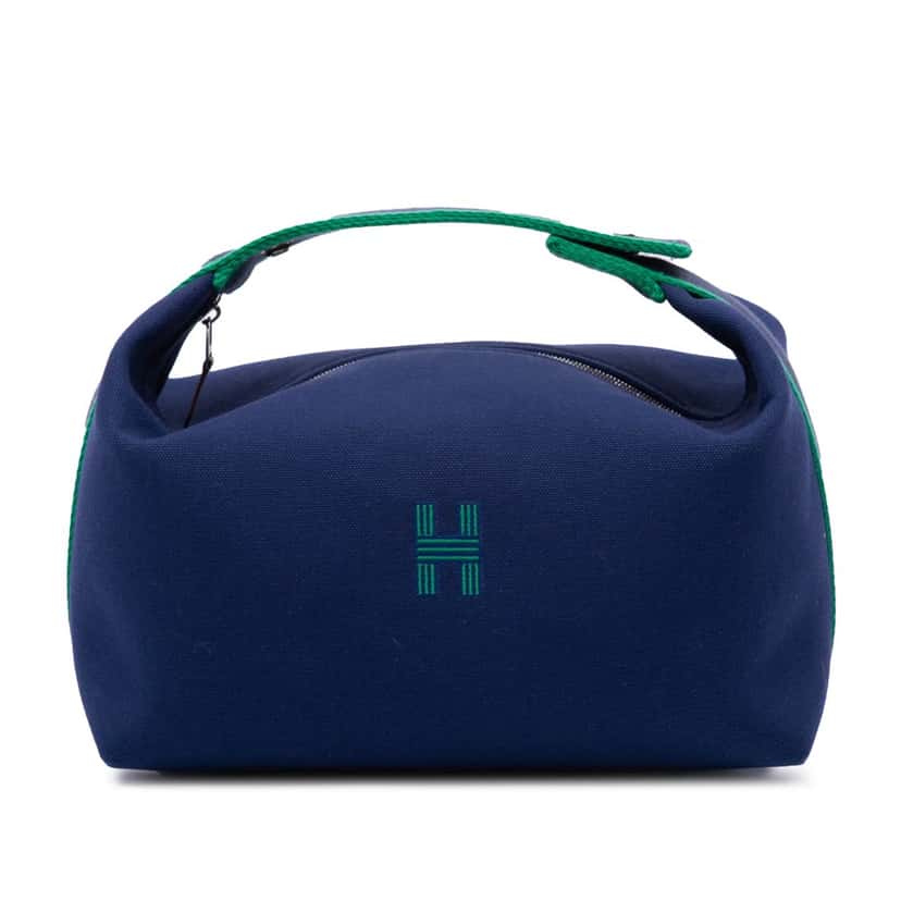 Hermès Large Toile Bride A Brac Blue Canvas Good condition - Front View