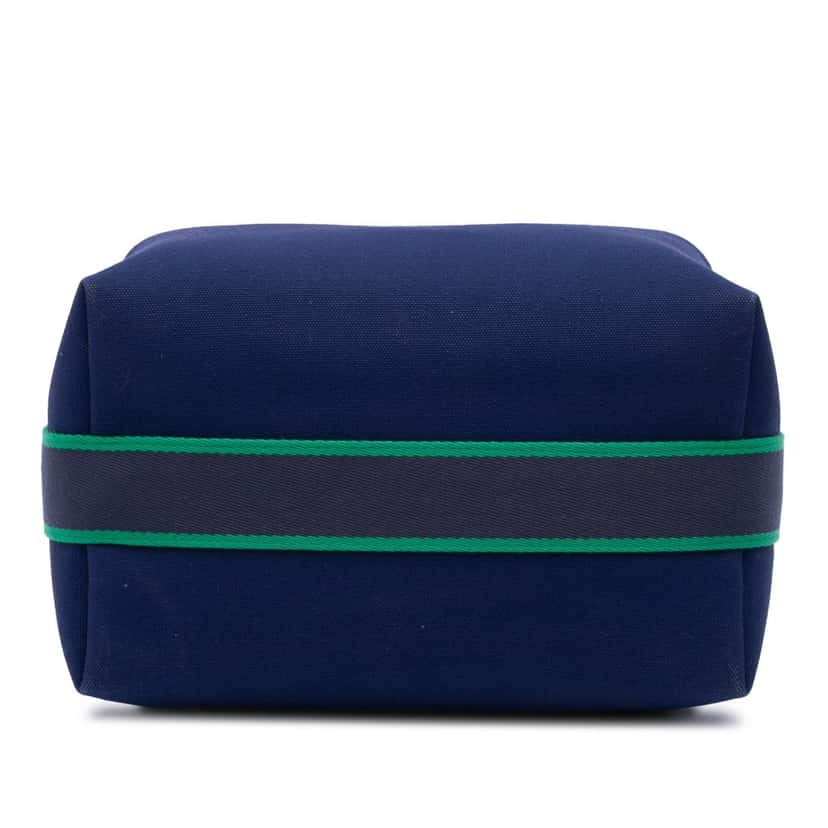 Hermès Large Toile Bride A Brac Blue Canvas Good condition - Inside View