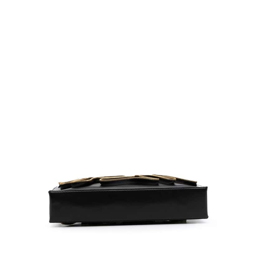 Stella Mccartney Faux Nappa Cavendish Zipper Clutch Black Polyester Good condition - Inside View