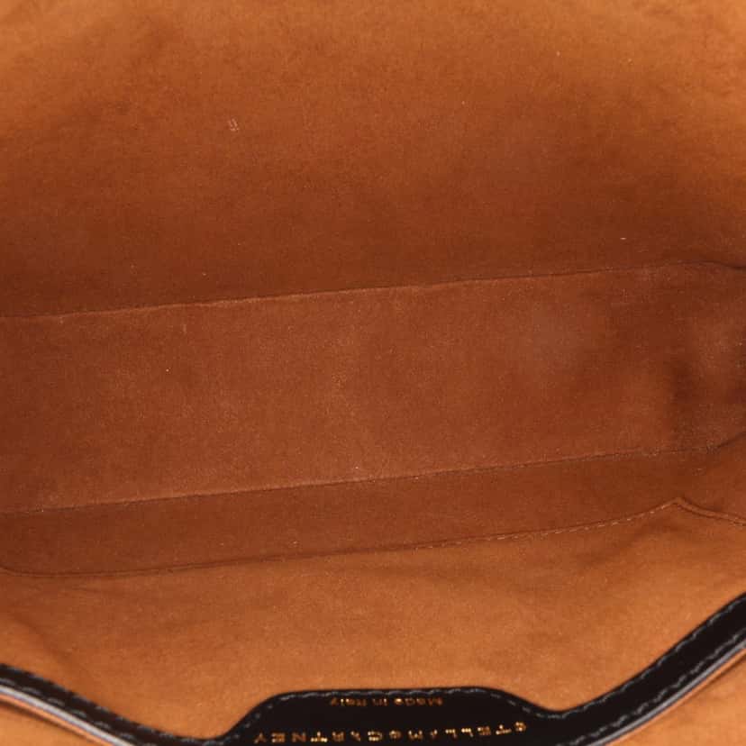 Stella Mccartney Faux Nappa Cavendish Zipper Clutch Black Polyester Good condition - Model View