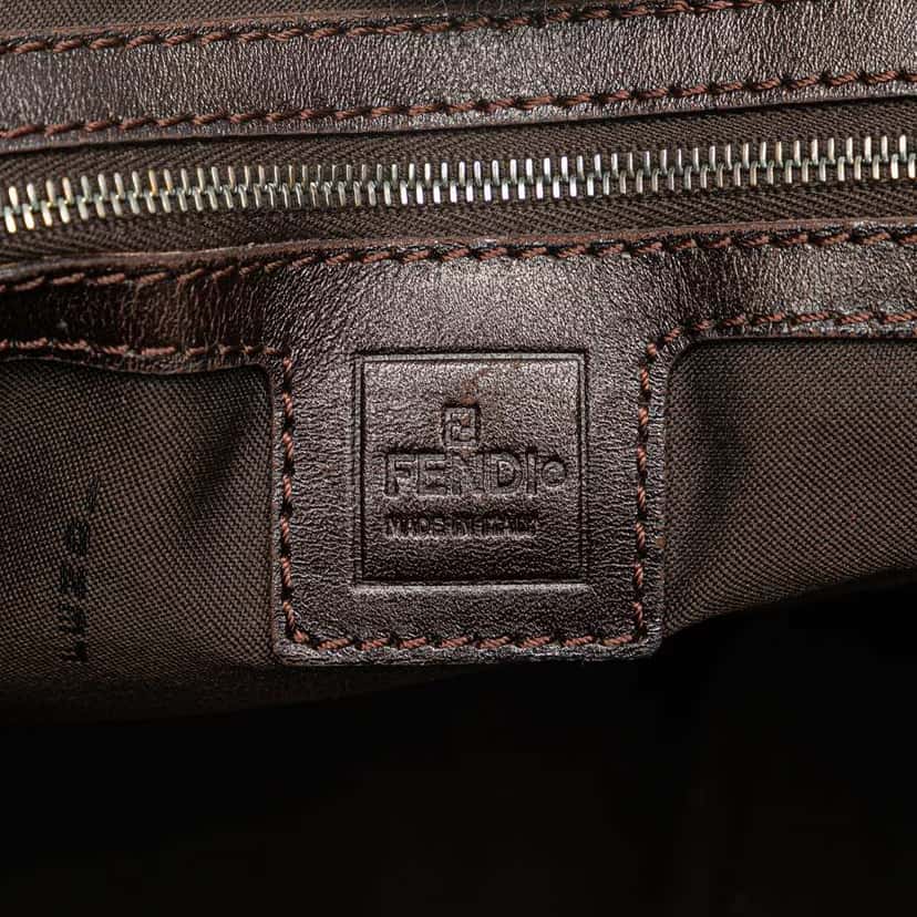 Fendi Small Zucca Canvas Twins Tote Brown Canvas Good condition - Box View