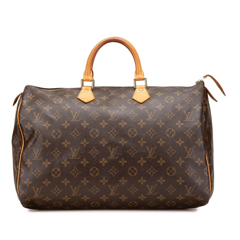 Louis Vuitton Monogram Speedy 40 Brown Canvas Good condition - Front View