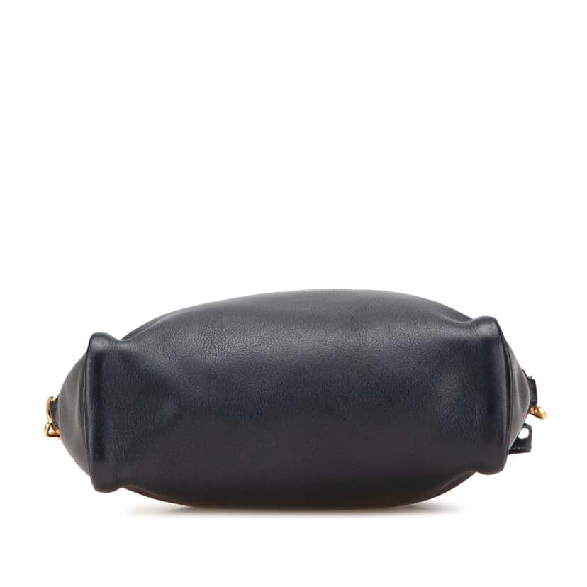 Hermès Box Calf Jockey Crossbody Blue Leather Good condition - Inside View