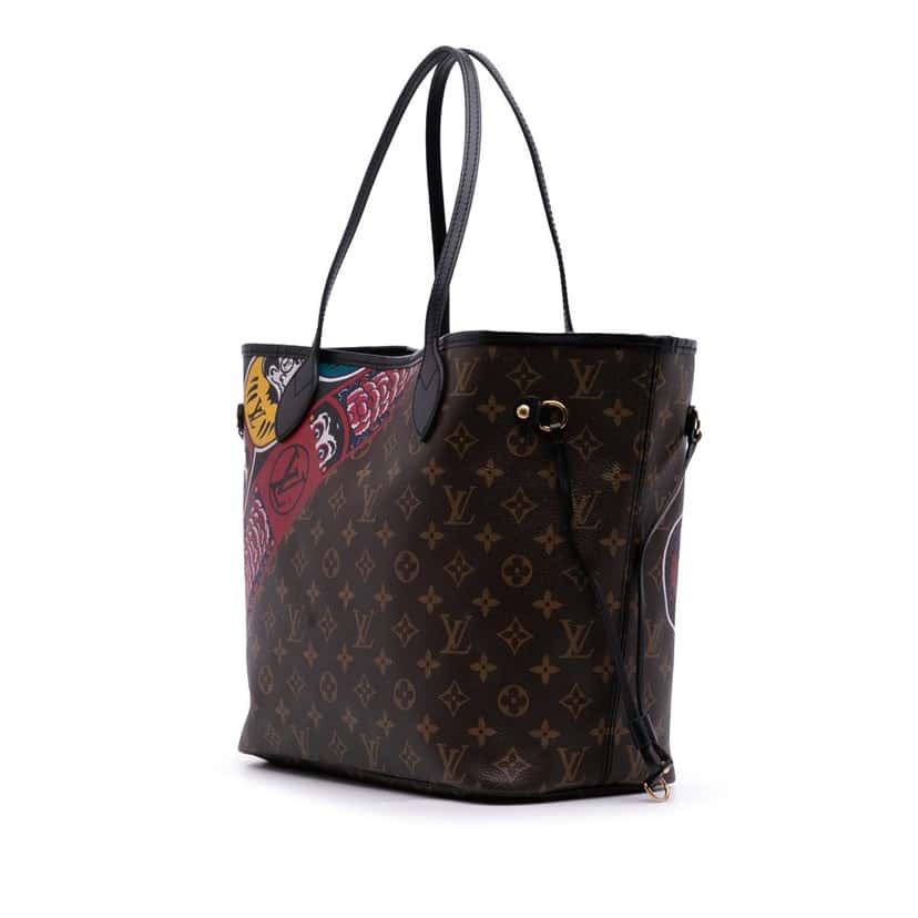 Louis Vuitton Monogram Kabuki Neverfull MM Brown Canvas Good condition - Back View