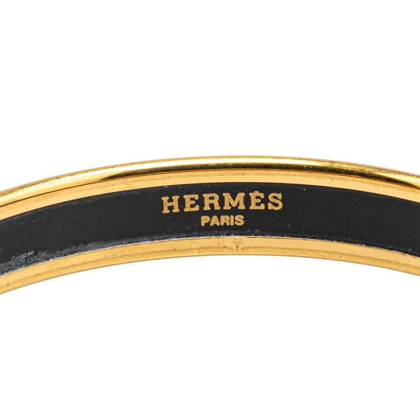 Hermès Narrow Cloisonne Enamel Bangle 62 Red Good condition - Model View