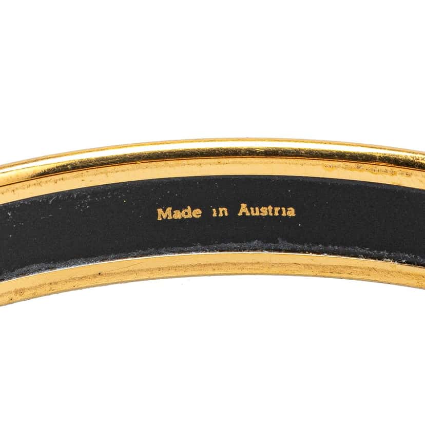 Hermès Narrow Cloisonne Enamel Bangle 62 Red Good condition - Box View