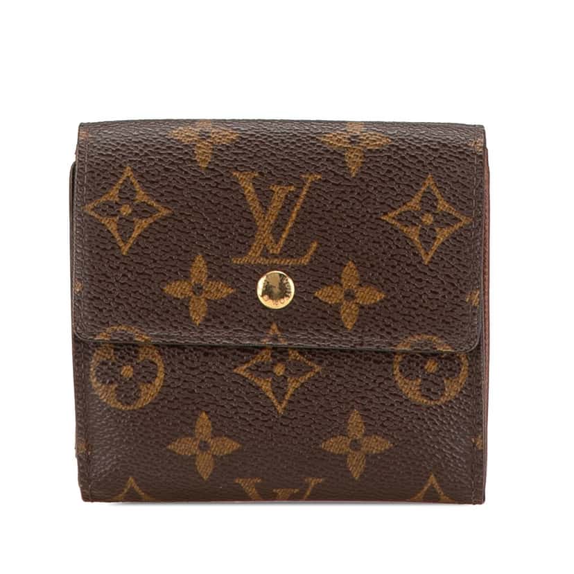 Louis Vuitton Monogram Portefeuille Elise Wallet Brown Canvas Good condition - Front View