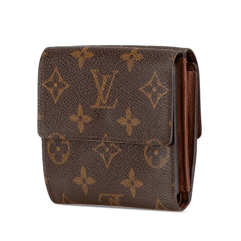 Louis Vuitton Monogram Portefeuille Elise Wallet Brown Canvas Good condition - Back View