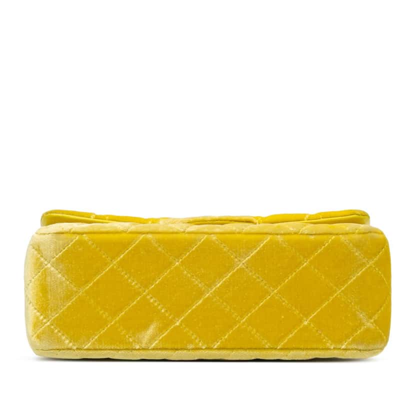 Chanel Mini Rectangular Classic Velvet Single Flap Yellow Velvet Good condition - Inside View