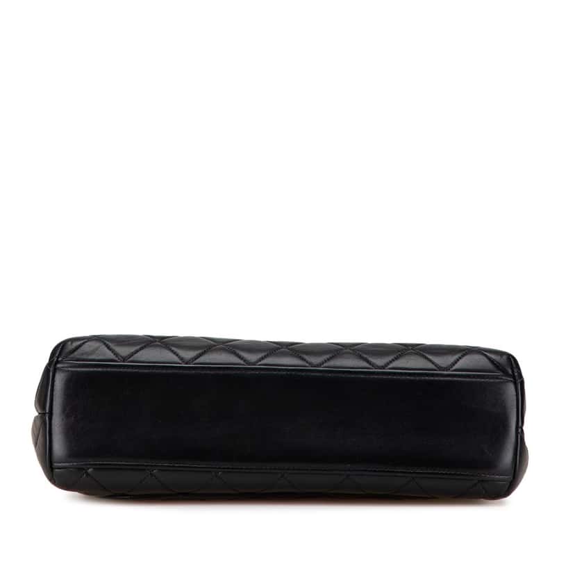 Chanel Medium Lambskin Kelly Top Handle Bag Black Leather Good condition - Inside View