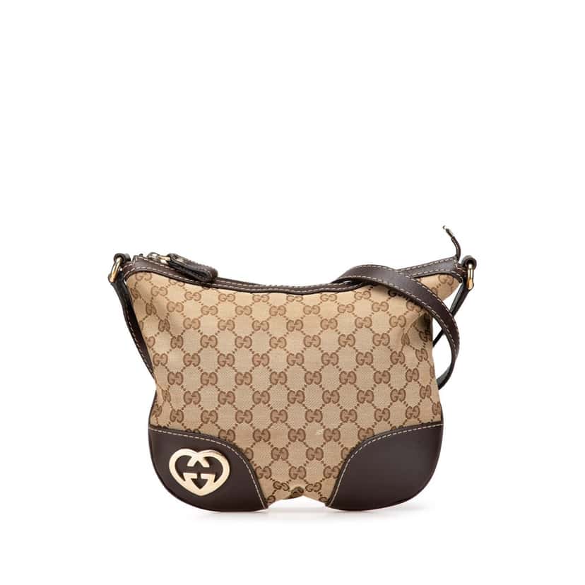 Gucci GG Canvas Lovely Crossbody Brown Canvas Good condition - Front View