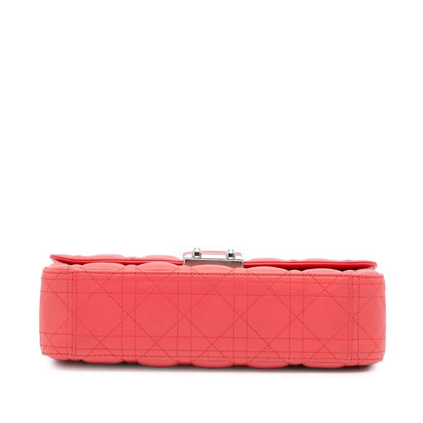 Dior Medium Lambskin Cannage Miss Dior Flap Pink Leather Good condition - Inside View