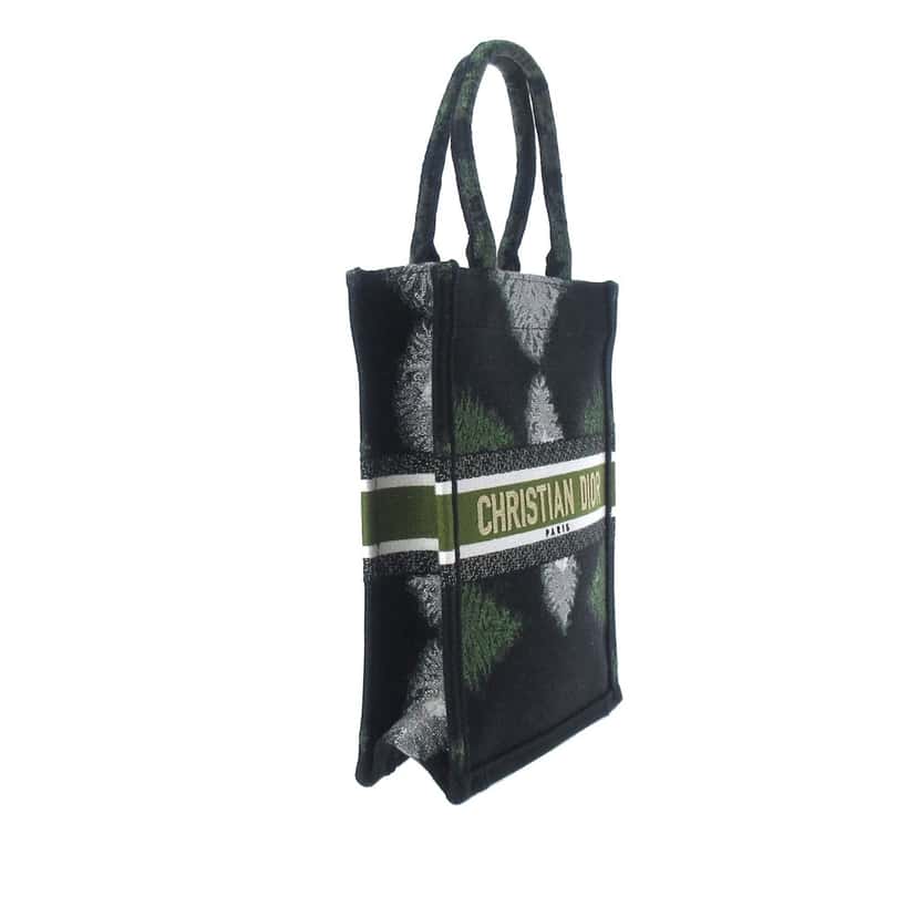 Dior Tie Dye Vertical Book Tote Green Canvas Very good condition - Back View