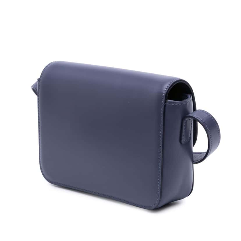 Celine Teen Shiny Calfskin Triomphe Crossbody Purple Leather Good condition - Back View