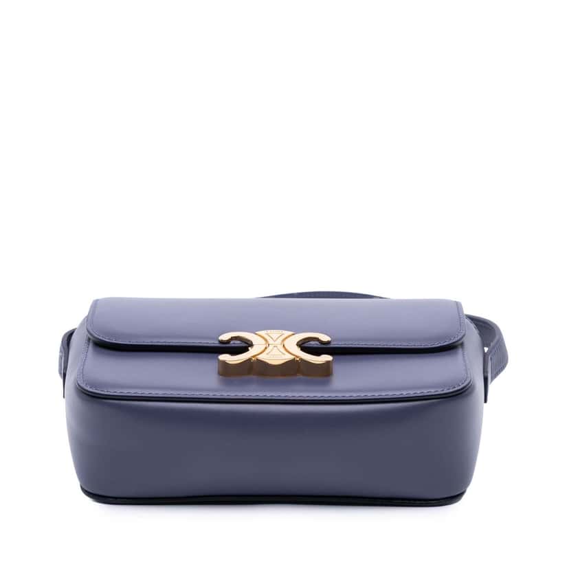 Celine Teen Shiny Calfskin Triomphe Crossbody Purple Leather Good condition - Inside View