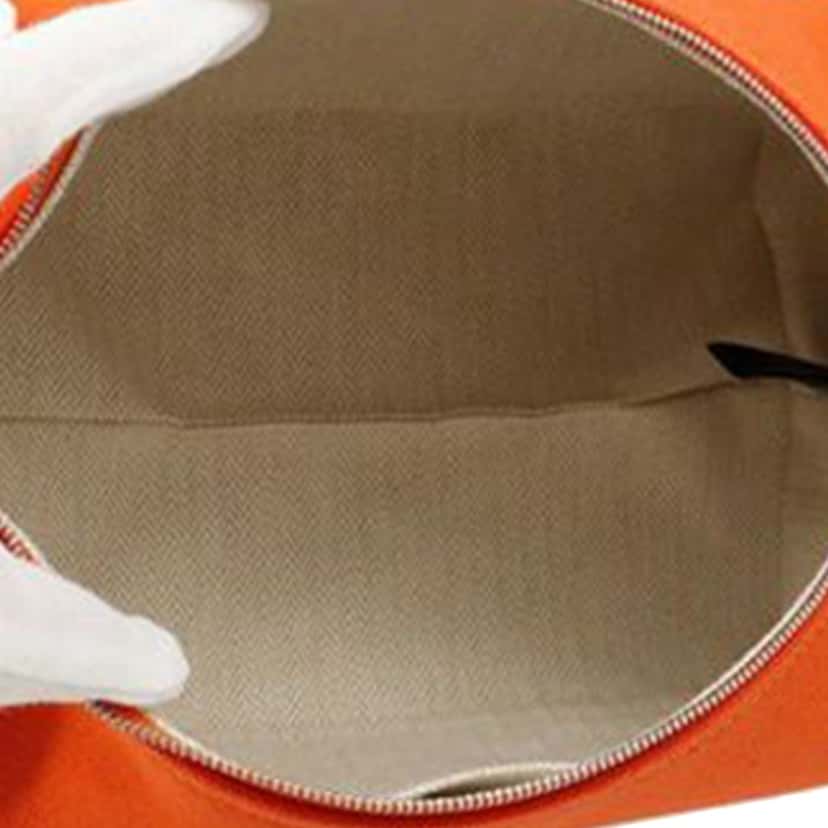 Hermès Small Canvas Bride A Brac Case Orange Canvas Good condition - Model View