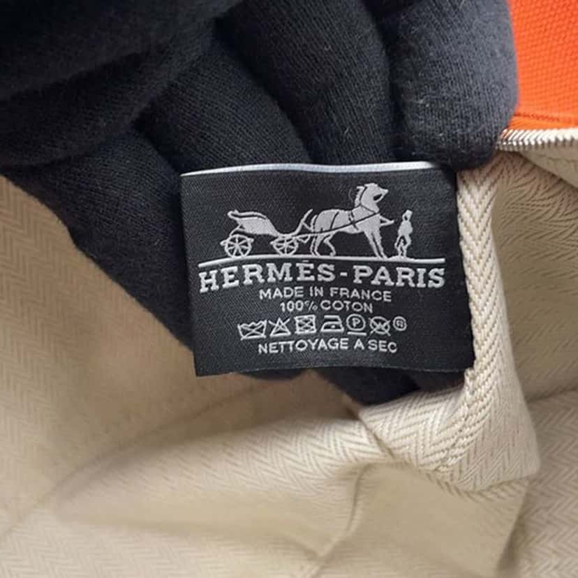Hermès Small Canvas Bride A Brac Case Orange Canvas Good condition - Box View