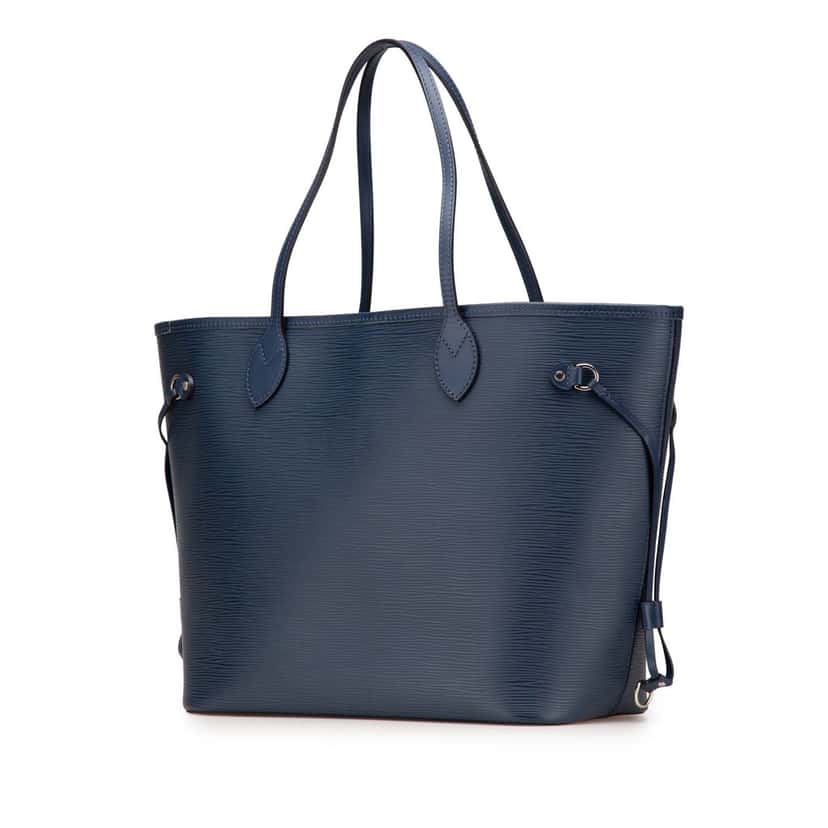 Louis Vuitton Epi Neverfull MM Blue Leather Good condition - Back View