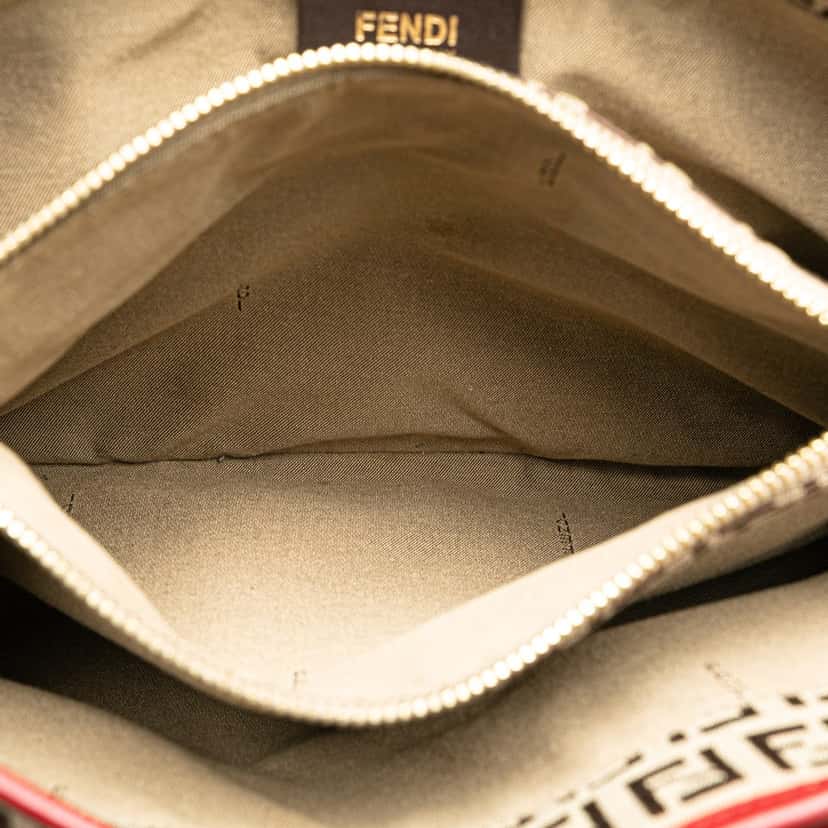 Fendi Zucchino Canvas Handbag Brown Canvas Fair condition - Model View