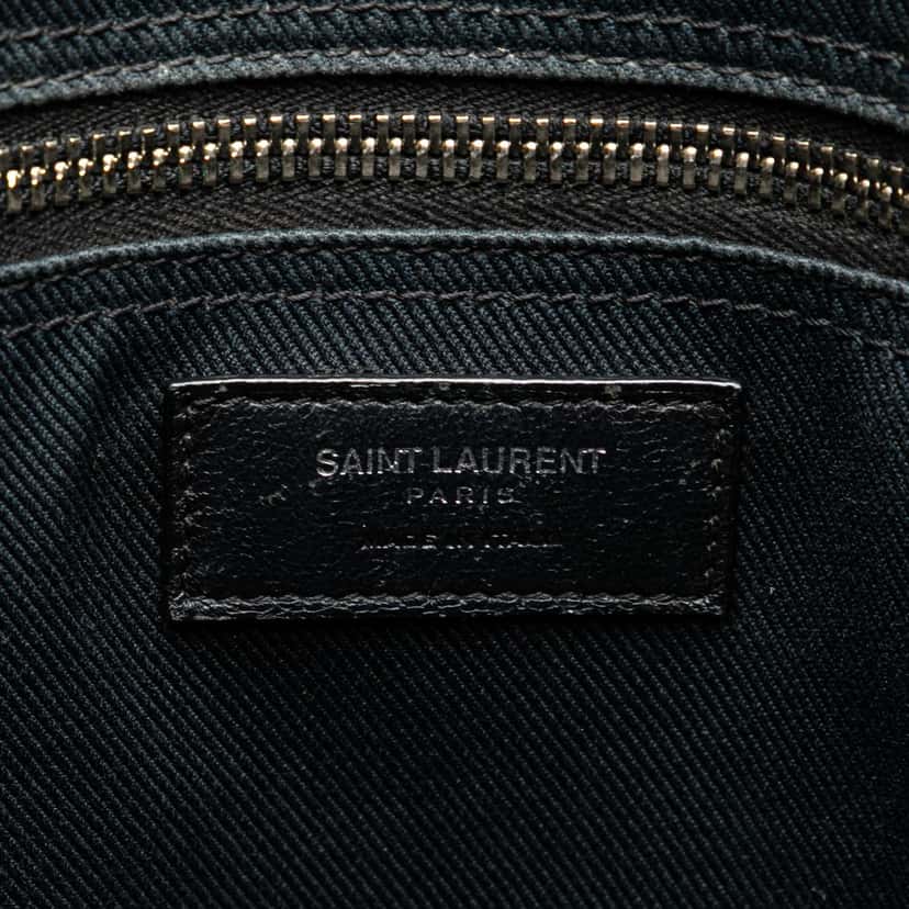 Saint Laurent Small Smooth Calfskin Rive Gauche Tote Black Leather Fair condition - Box View