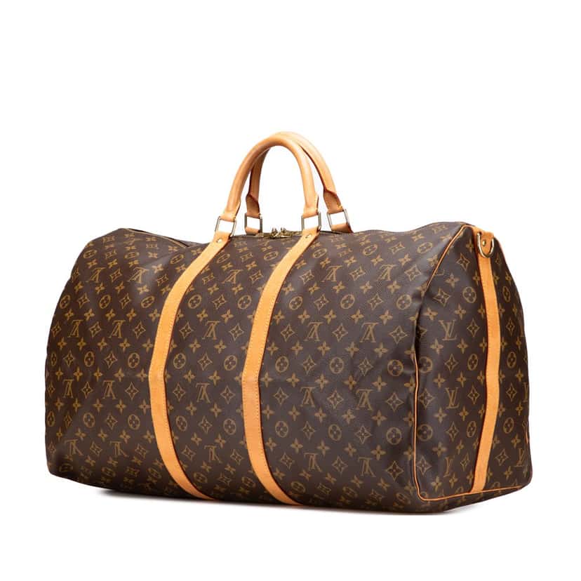 Louis Vuitton Monogram Keepall Bandouliere 60 Brown Canvas Good condition - Back View