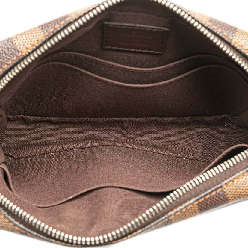 Louis Vuitton Damier Ebene Pochette Billets Macao Brown Canvas Good condition - Model View