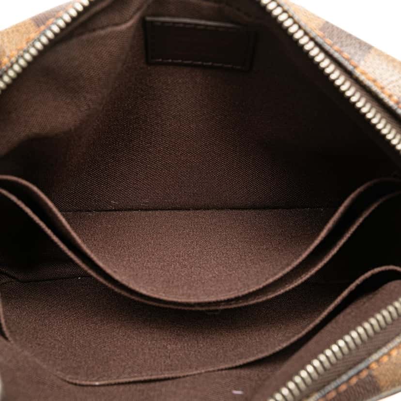 Louis Vuitton Damier Ebene Pochette Billets Macao Brown Canvas Good condition - Box View